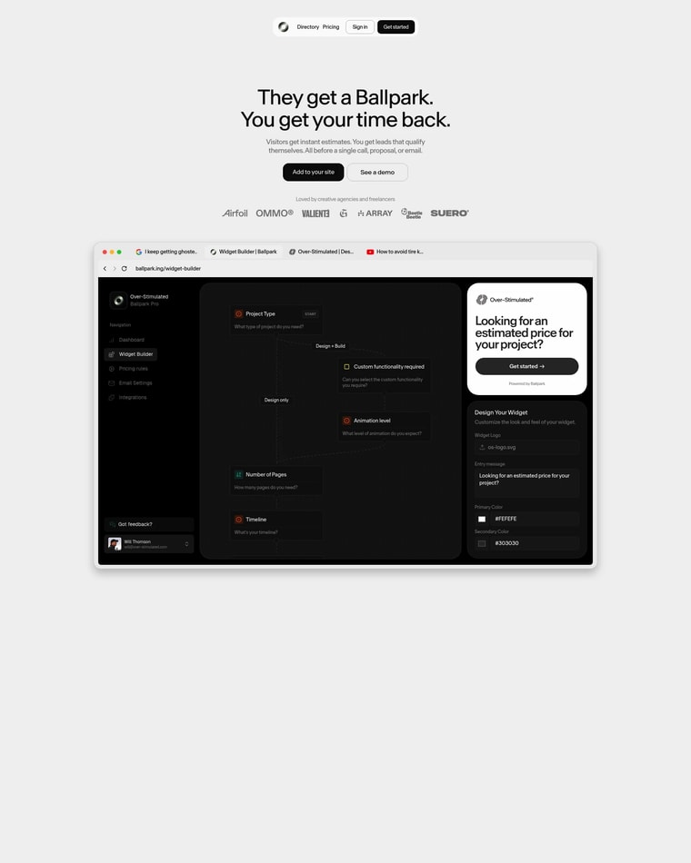 Ballpark Landing page (Home Desktop)