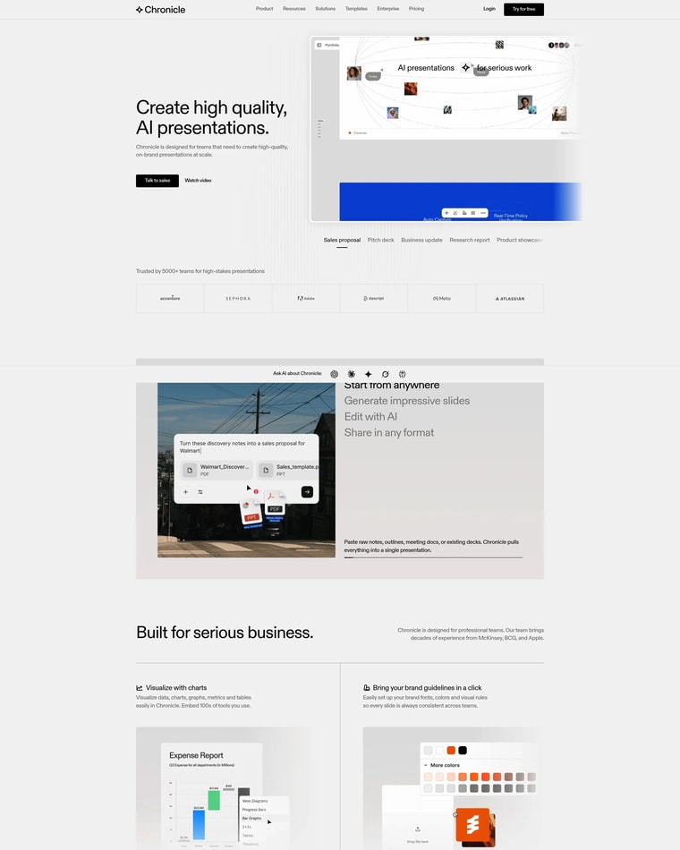 Chronicle Landing page (Home Desktop)
