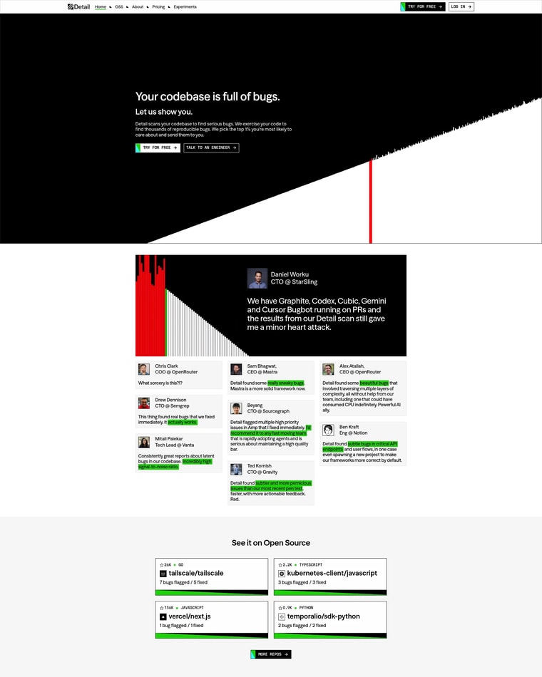 Detail Dev Landing page (Home Desktop)