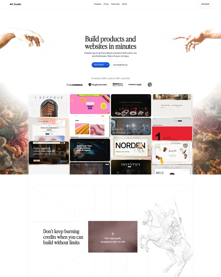Dualite Landing page (Home Desktop)
