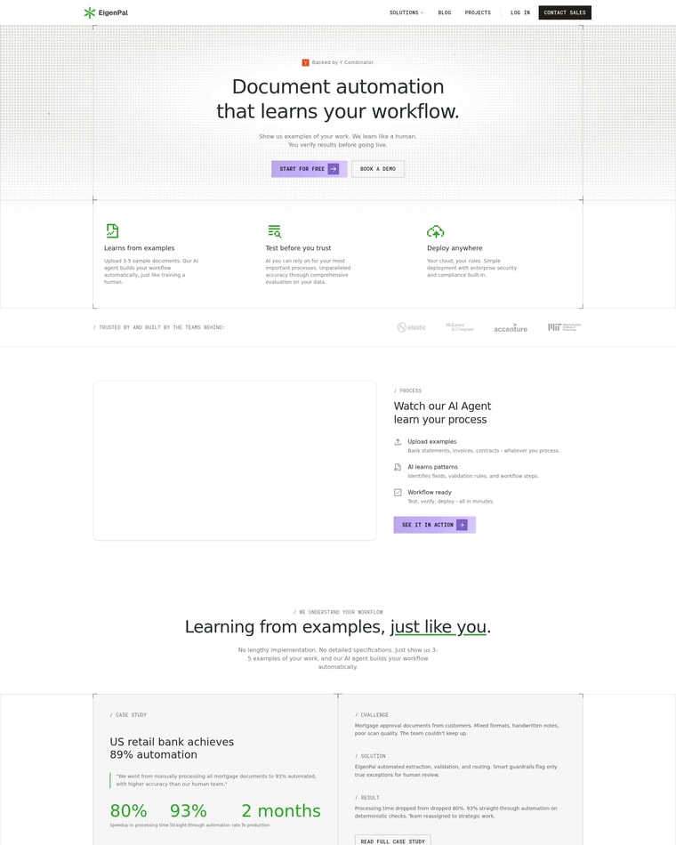 EigenPal Landing page (Home Desktop)