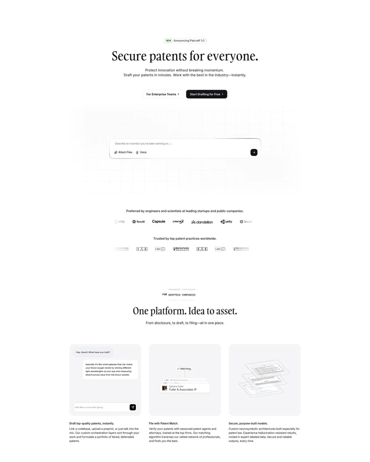 Fearn Landing page (Home Desktop)
