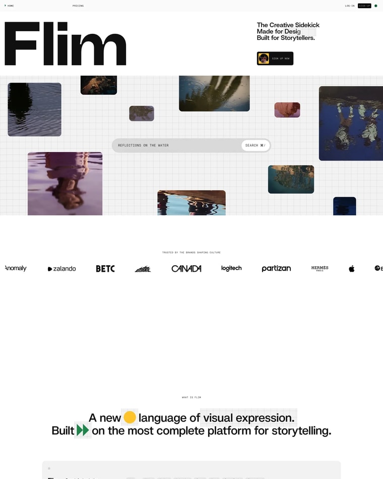 Film Landing page (Home Desktop)