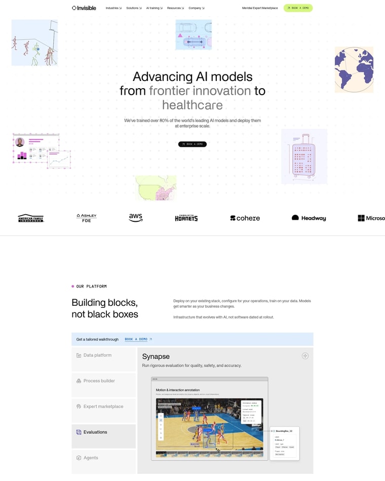 Invisible Landing page (Home Desktop)