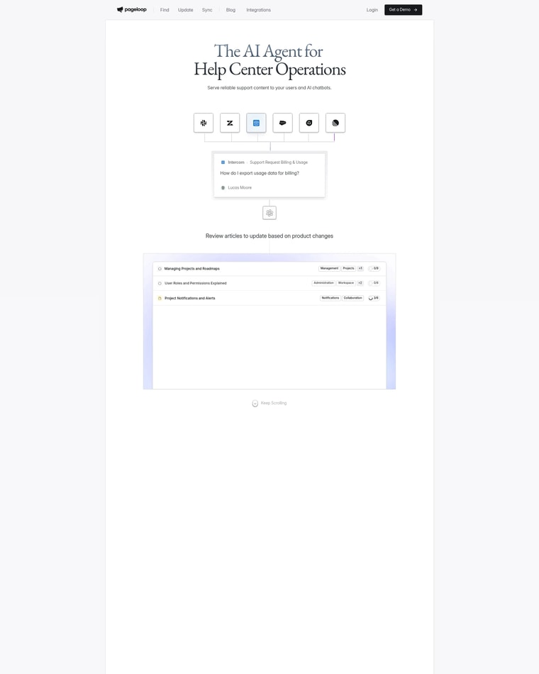 Pageloop Landing page (Home Desktop)