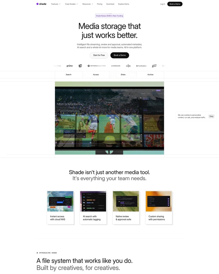 Shade Landing page (Home Desktop)