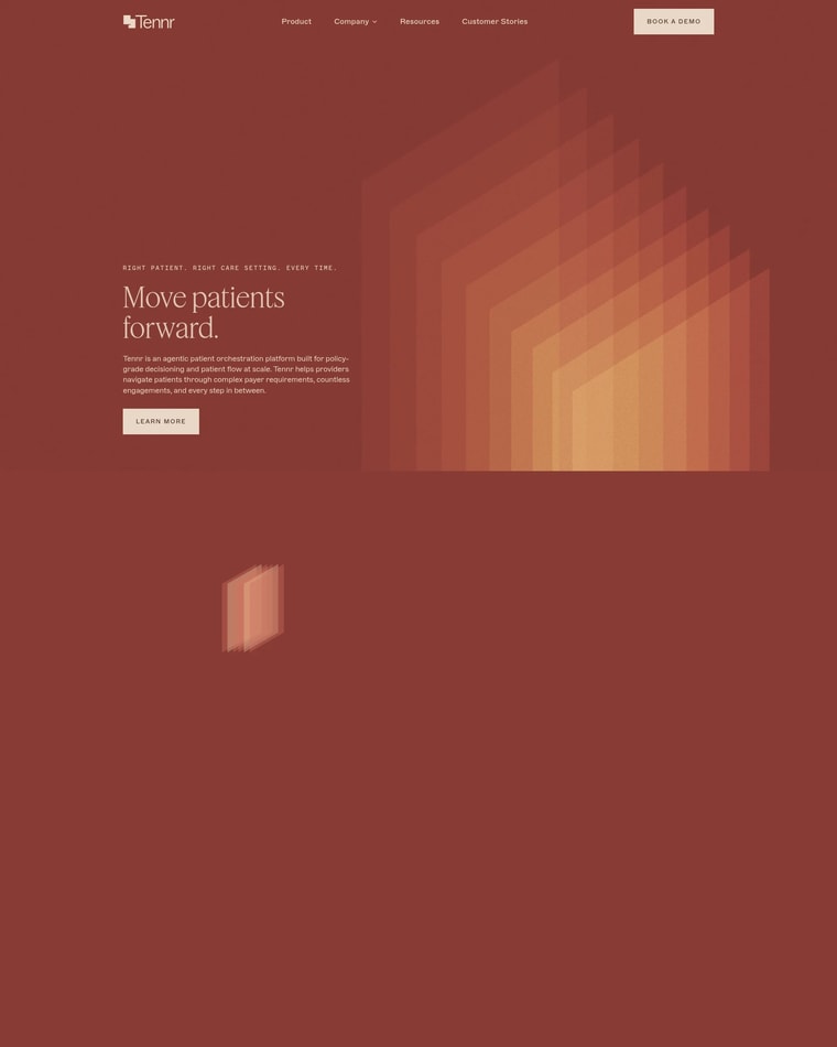 Tennr Landing page (Home Desktop)