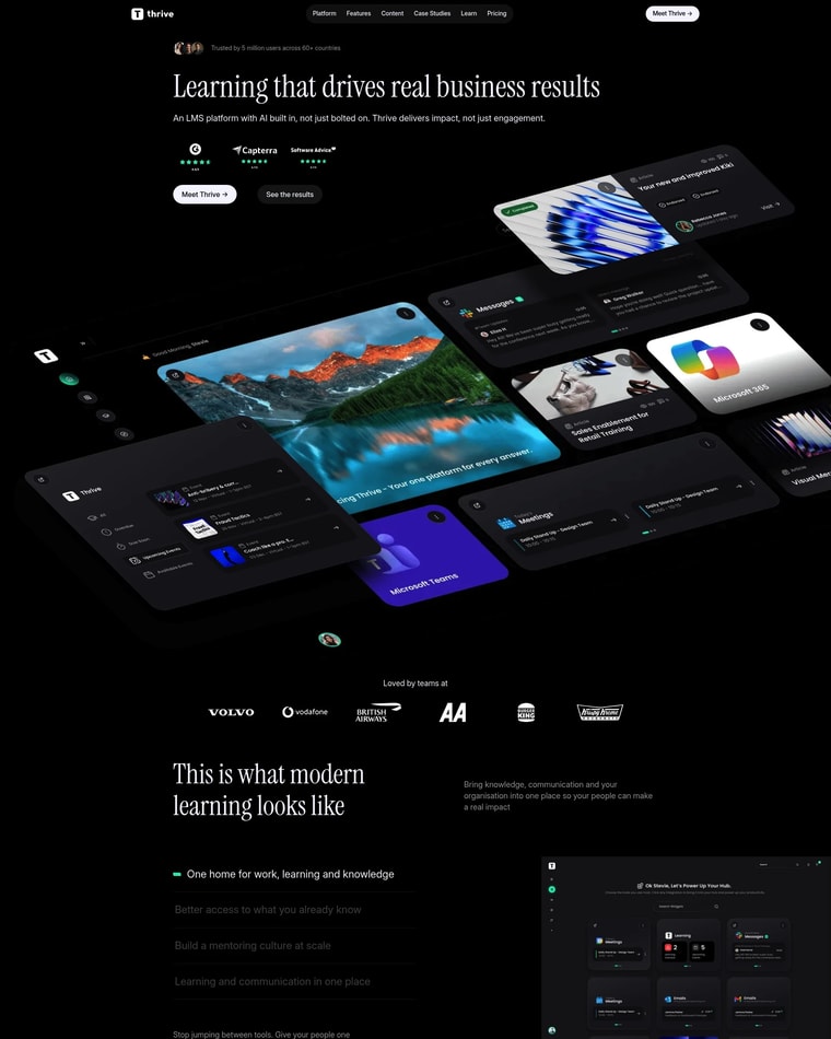Thrive Landing page (Home Desktop)