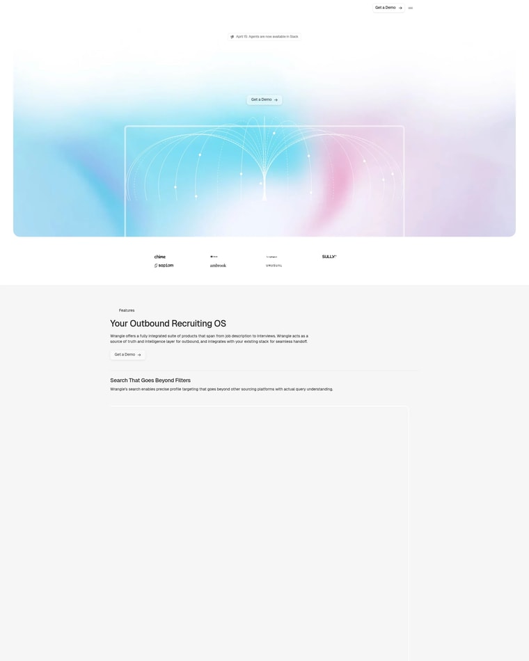 Wrangle Landing page (Home Desktop)